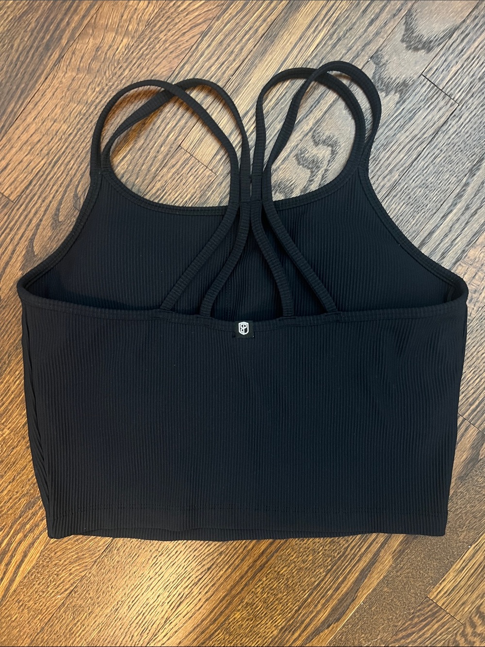 Born Primitive Black Ribbed Strappy Crop Tank Top - Picture 2 of 2